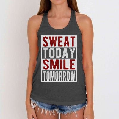 Weightlifting Funny Workout Gym Fitness Exercise Motivation Gift Women's Knotted Racerback Tank