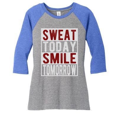 Weightlifting Funny Workout Gym Fitness Exercise Motivation Gift Women's Tri-Blend 3/4-Sleeve Raglan Shirt