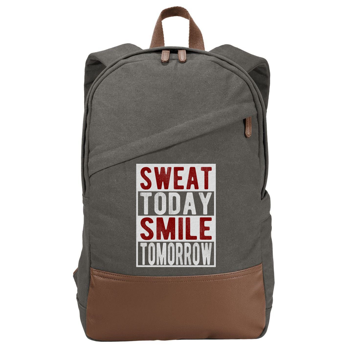 Weightlifting Funny Workout Gym Fitness Exercise Motivation Gift Cotton Canvas Backpack