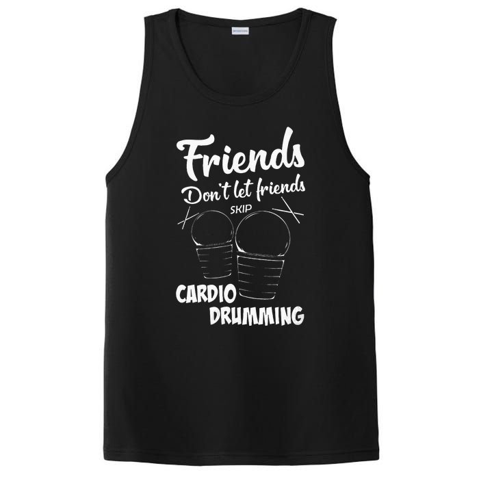 Womens Friends Workout Fitness Cardio Drumming PosiCharge Competitor Tank