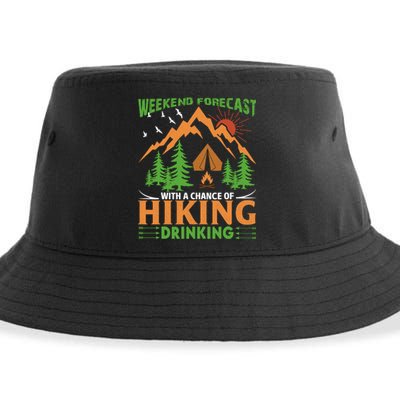 Weekend Forecast With A Chance Of Drinking Hiking Sustainable Bucket Hat