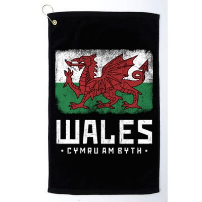 Wales Flag Welsh Dragon Banner Cymru Am Byth Welsh Gift Platinum Collection Golf Towel