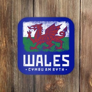 Wales Flag Welsh Dragon Banner Cymru Am Byth Welsh Gift Coaster