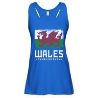 Wales Flag Welsh Dragon Banner Cymru Am Byth Welsh Gift Ladies Essential Flowy Tank