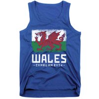 Wales Flag Welsh Dragon Banner Cymru Am Byth Welsh Gift Tank Top