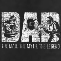 Welder Funny Welding Dad Man Myth Legend Father 7 Panel Mesh Trucker Snapback Hat