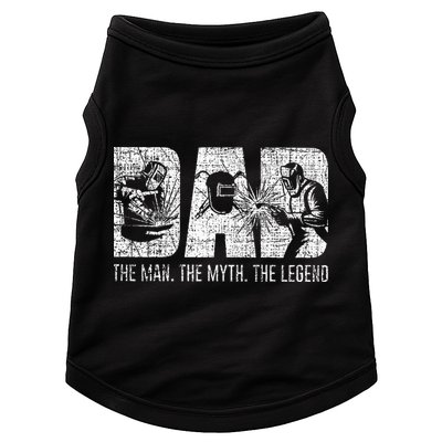 Welder Funny Welding Dad Man Myth Legend Father Doggie Tank