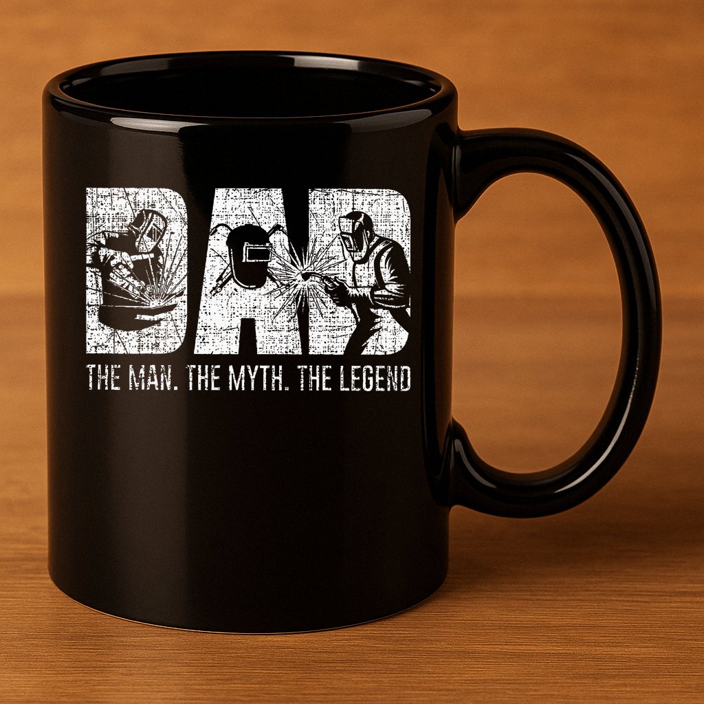 Welder Funny Welding Dad Man Myth Legend Father 11oz C Handle Ceramic Mug