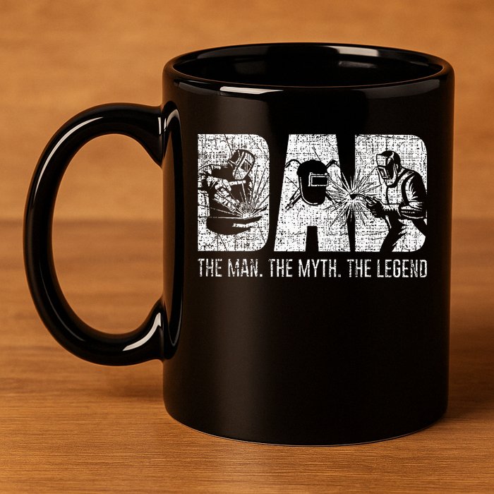 Welder Funny Welding Dad Man Myth Legend Father 11oz C Handle Ceramic Mug