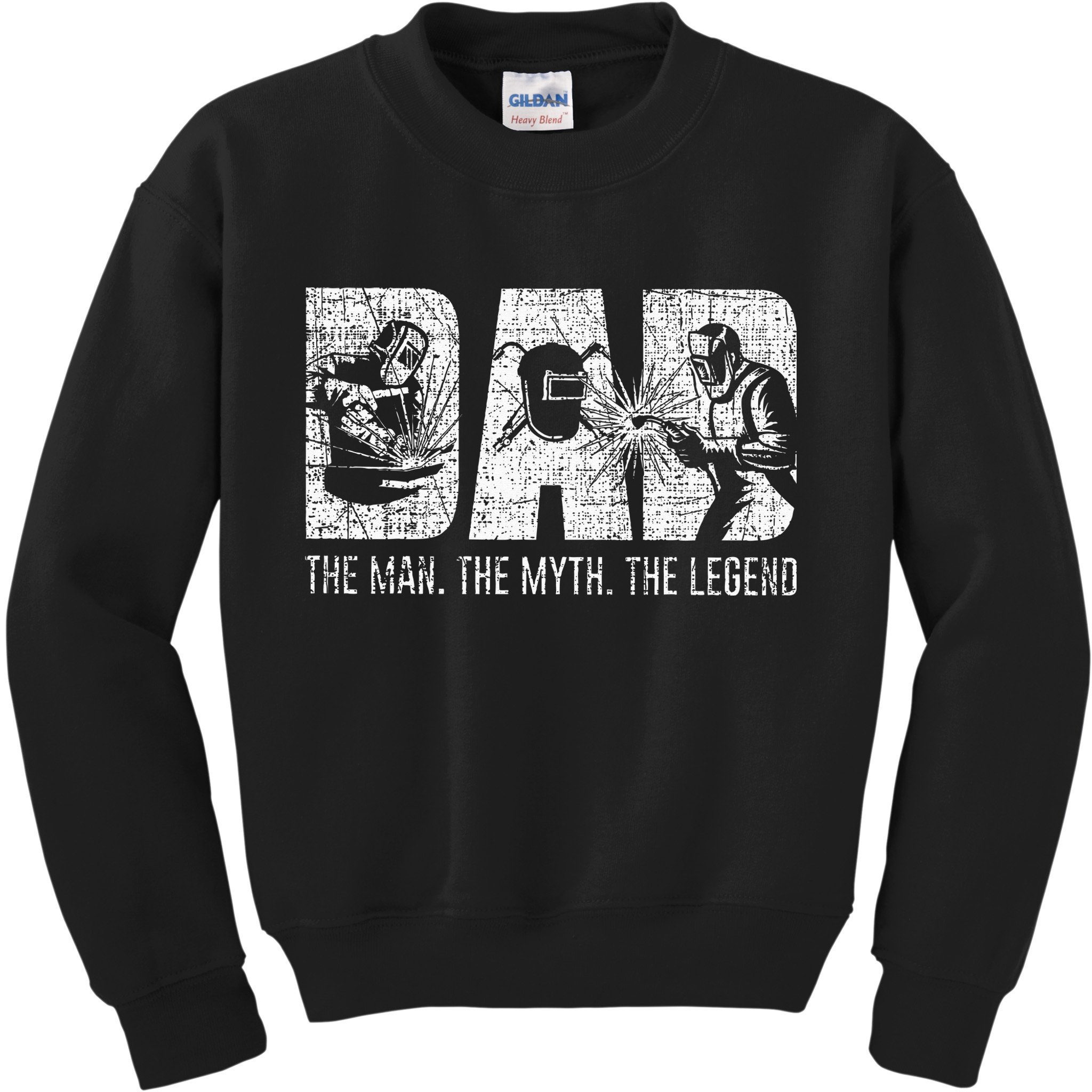 Welder Funny Welding Dad Man Myth Legend Father Kids Sweatshirt