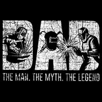 Welder Funny Welding Dad Man Myth Legend Father Kids T-Shirt