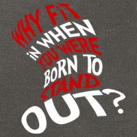 Why Fit When You Were Born To Stand Out Quote Cotton Canvas Backpack