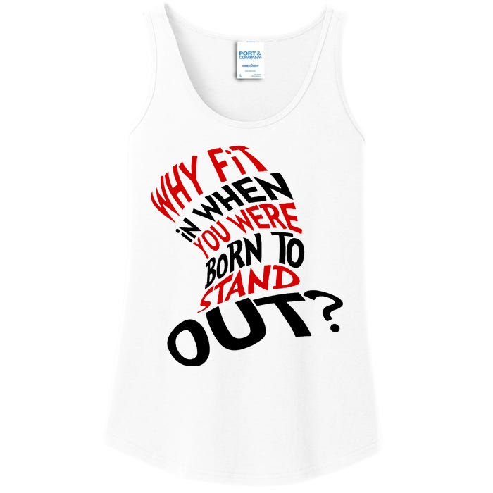 Why Fit When You Were Born To Stand Out Quote Ladies Essential Tank