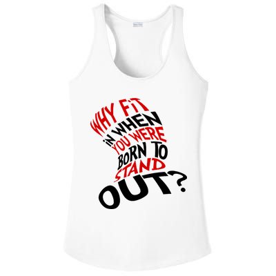 Why Fit When You Were Born To Stand Out Quote Ladies PosiCharge Competitor Racerback Tank