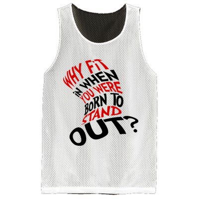 Why Fit When You Were Born To Stand Out Quote Mesh Reversible Basketball Jersey Tank