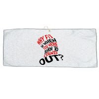 Why Fit When You Were Born To Stand Out Quote Large Microfiber Waffle Golf Towel
