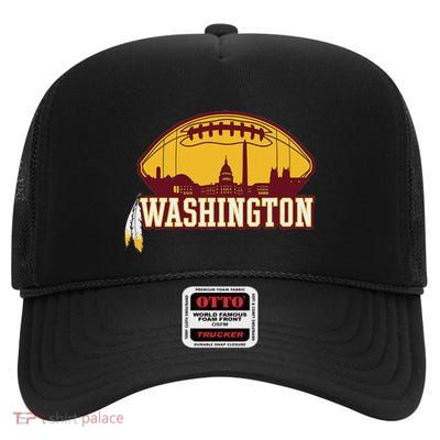 Washington Feather High Crown Mesh Back Trucker Hat