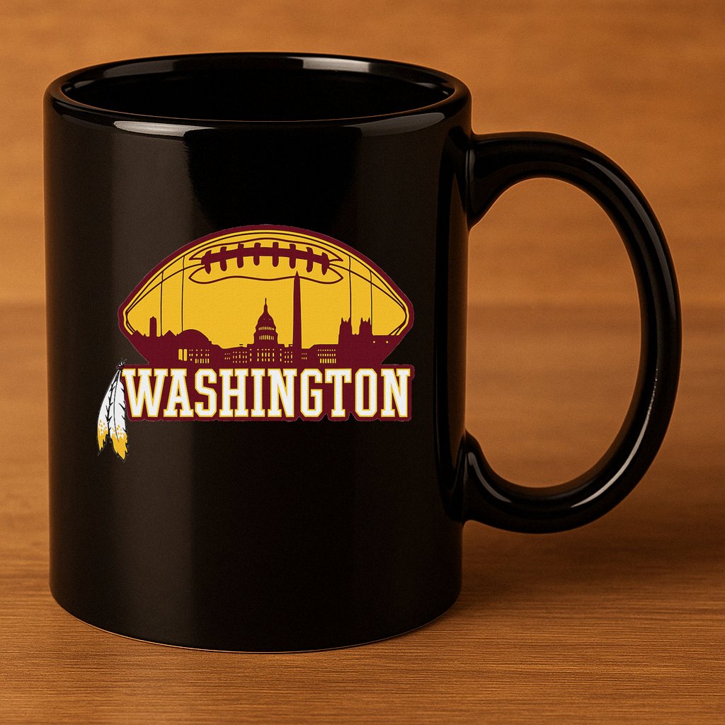 Washington Feather 11oz C Handle Ceramic Mug