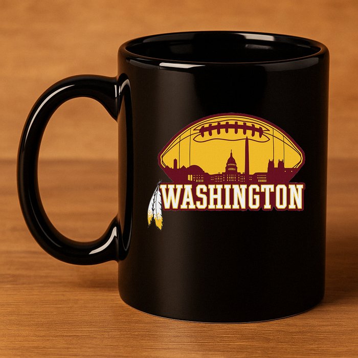 Washington Feather 11oz C Handle Ceramic Mug