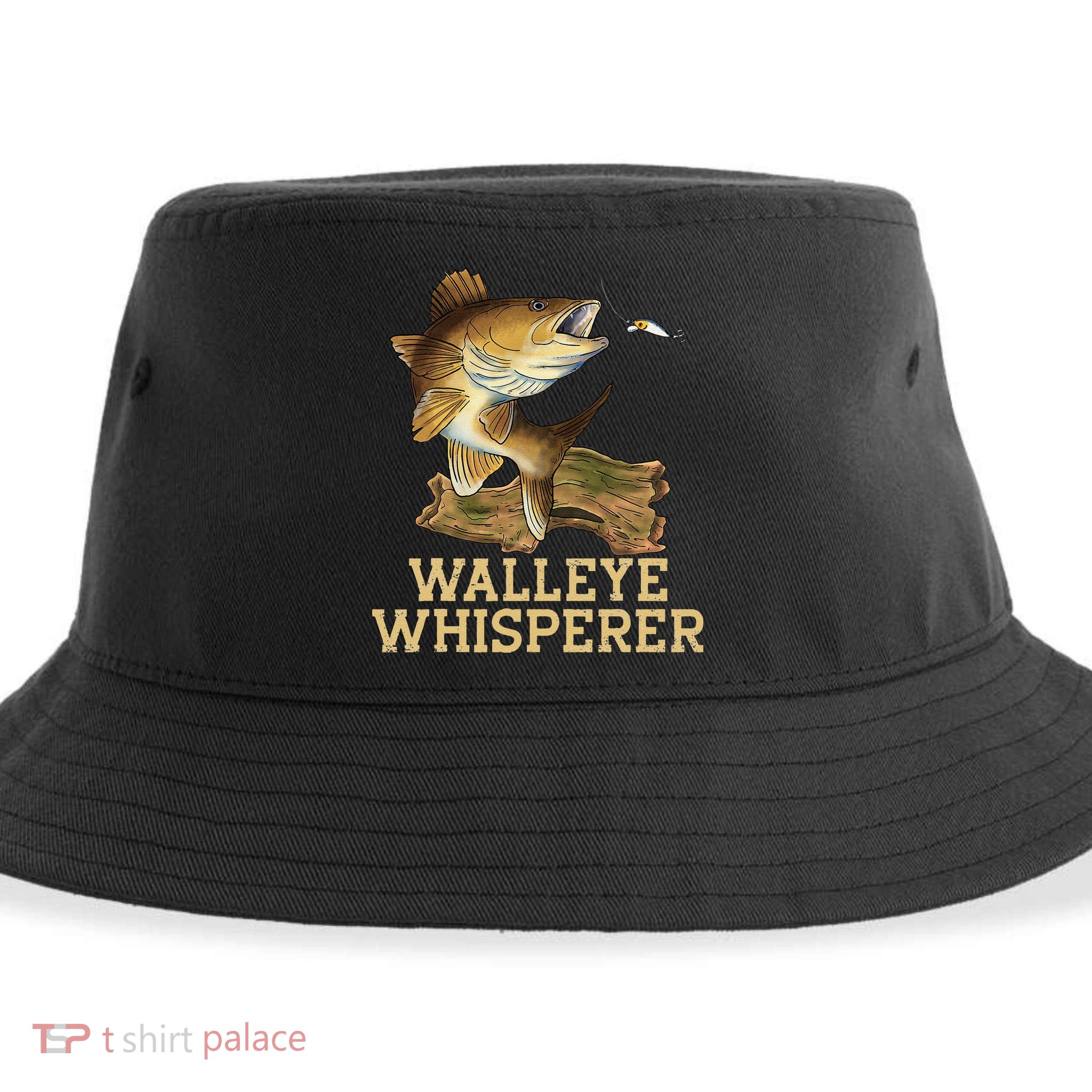 Walleye Fishing Walleye Whisperer Fishing Lure Sustainable Bucket Hat