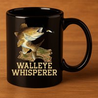 Walleye Fishing Walleye Whisperer Fishing Lure 11oz C Handle Ceramic Mug