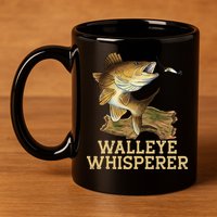 Walleye Fishing Walleye Whisperer Fishing Lure 11oz C Handle Ceramic Mug