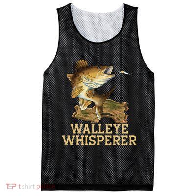 Walleye Fishing Walleye Whisperer Fishing Lure Mesh Reversible Basketball Jersey Tank