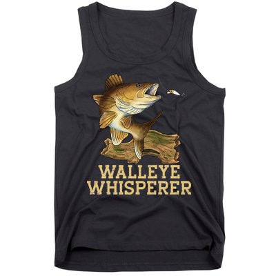 Walleye Fishing Walleye Whisperer Fishing Lure Tank Top