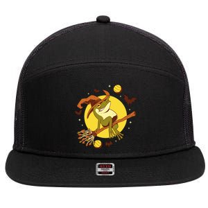 Witch Frog 7 Panel Mesh Trucker Snapback Hat