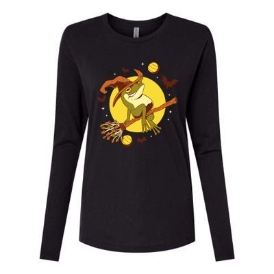 Witch Frog Womens Cotton Relaxed Long Sleeve T-Shirt