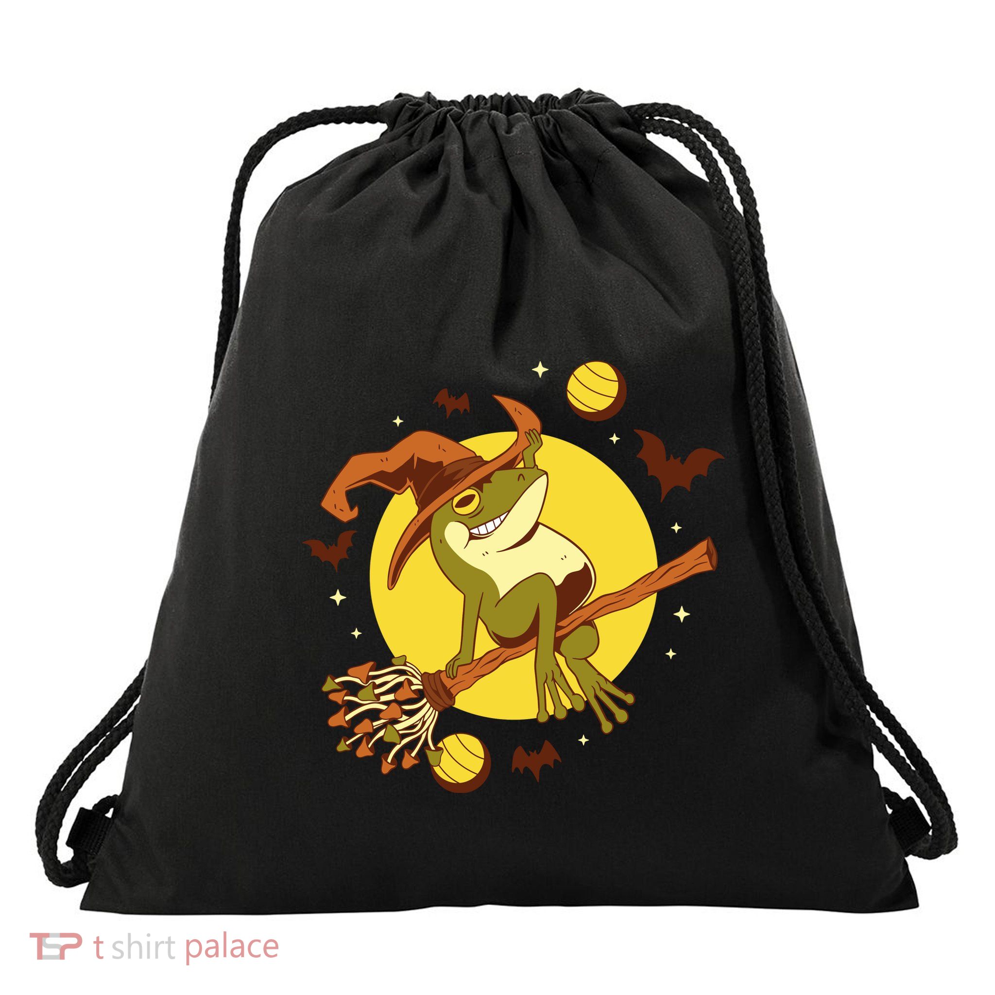 Witch Frog Drawstring Bag