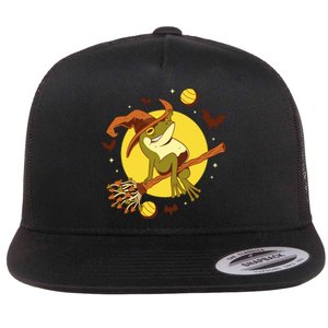 Witch Frog Flat Bill Trucker Hat