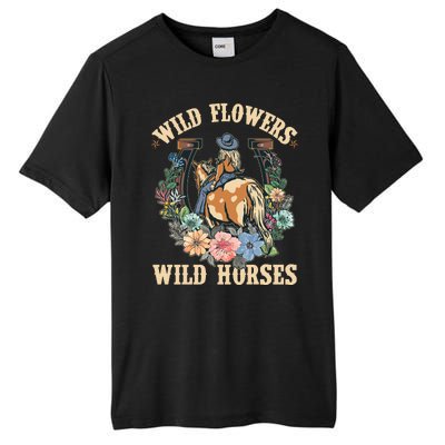 Wild Flowers Wild Horses Cowgirl Tall Fusion ChromaSoft Performance T-Shirt