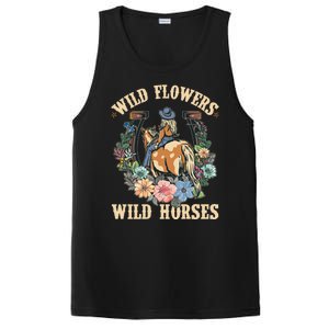 Wild Flowers Wild Horses Cowgirl PosiCharge Competitor Tank