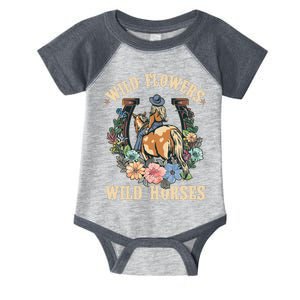 Wild Flowers Wild Horses Cowgirl Infant Baby Jersey Bodysuit