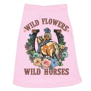 Wild Flowers Wild Horses Cowgirl Doggie Tank