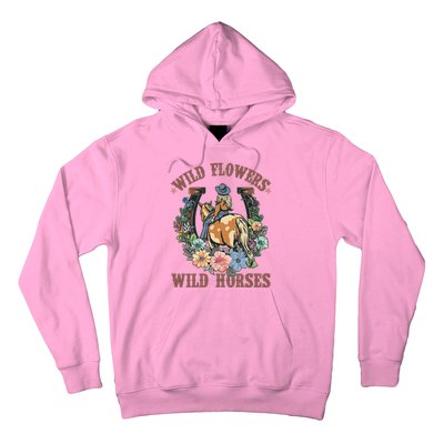 Wild Flowers Wild Horses Cowgirl Hoodie