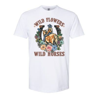 Wild Flowers Wild Horses Cowgirl Softstyle® CVC T-Shirt