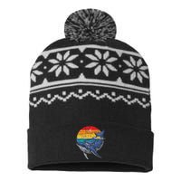 Whale Family Whale Lover Whales Aquarist Marine Biologist USA-Made Snowflake Beanie