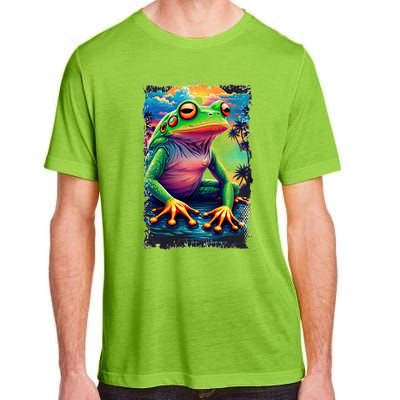 Watercolor Frog Adult ChromaSoft Performance T-Shirt