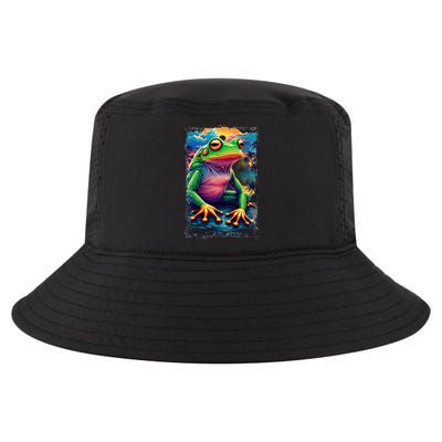 Watercolor Frog Cool Comfort Performance Bucket Hat