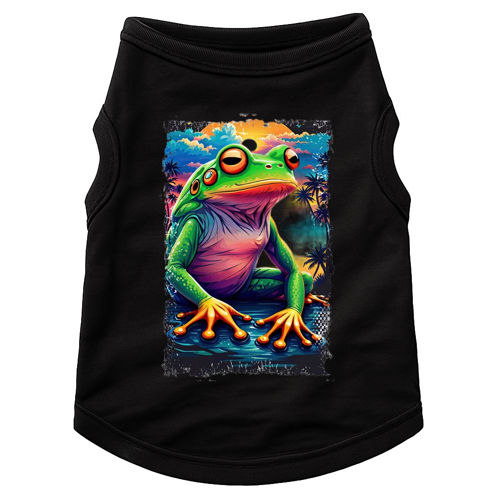 Watercolor Frog Doggie Tank