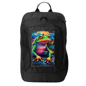 Watercolor Frog City Backpack