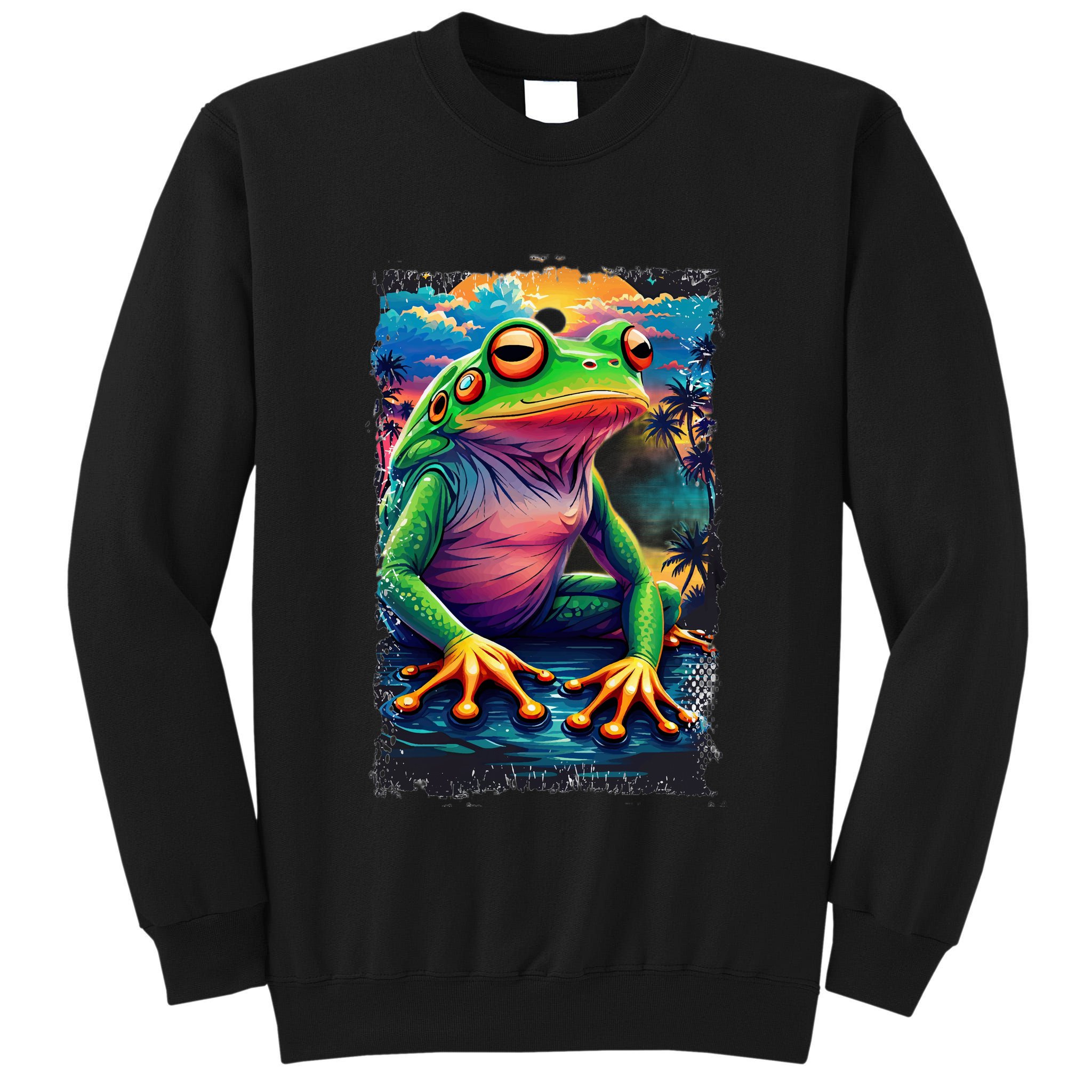 Watercolor Frog Tall Sweatshirt