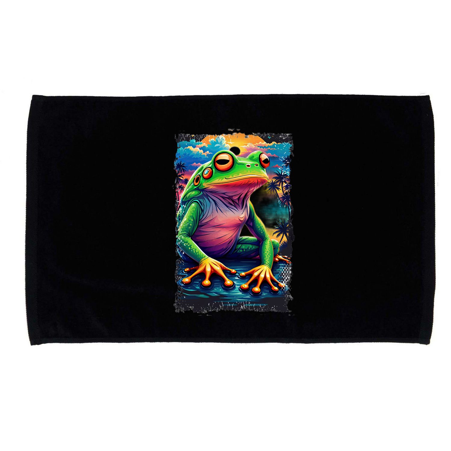 Watercolor Frog Microfiber Hand Towel