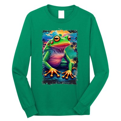 Watercolor Frog Long Sleeve Shirt