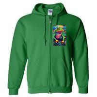 Watercolor Frog Full Zip Hoodie