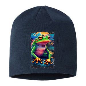 Watercolor Frog Sustainable Beanie