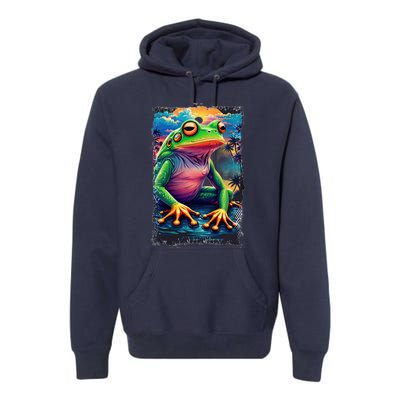 Watercolor Frog Premium Hoodie