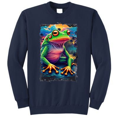 Watercolor Frog Tall Sweatshirt